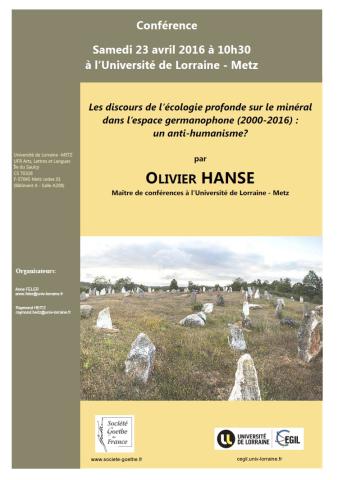 Discours de l’écologie profonde sur le minéral dans l’espace germanophone (2000-2016) : un anti-humanisme ? Discours de l’écologie profonde sur le minéral dans l’espace germanophone (2000-2016) : un anti-humanisme ?