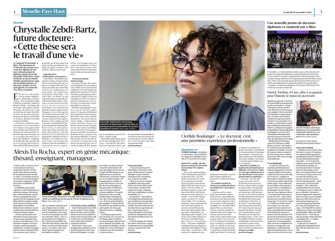 Chrystalle Zebdi-Bartz, future docteure : « Cette thèse sera le travail d’une vie »
